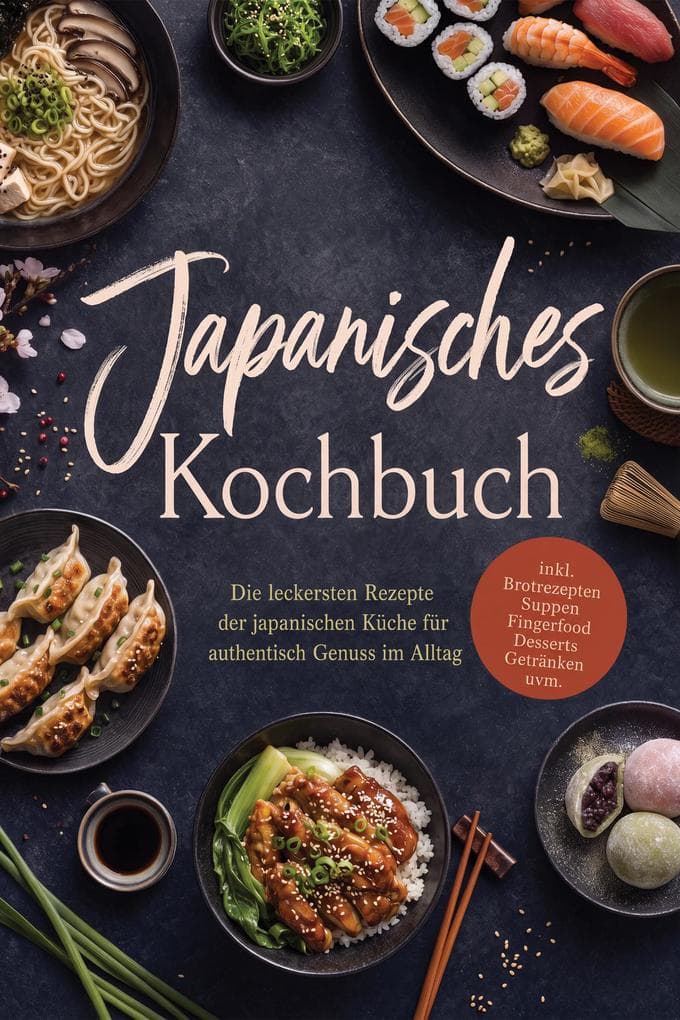 Japanisches Kochbuch: Die leckersten Rezepte der japanischen Küche für authentisch Genuss im Alltag - inkl. Brotrezepten, Suppen, Fingerfood, Desserts, Getränken uvm.