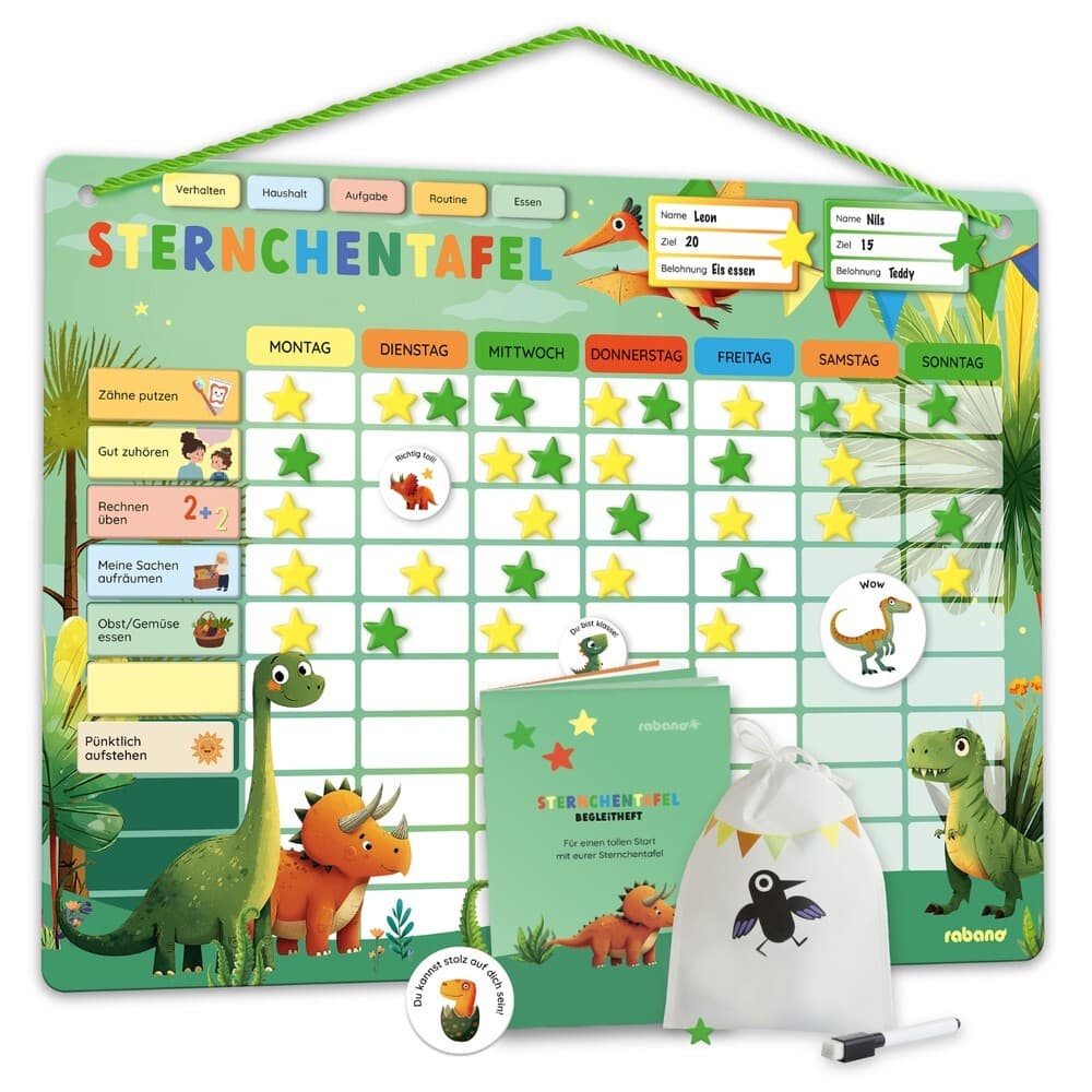 Belohnungstafel für Kinder Weltraum - Dinos