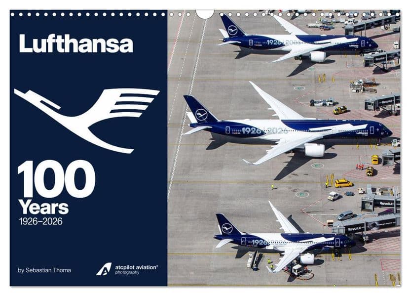 Lufthansa 100 Years (Wandkalender 2027 DIN A3 quer), CALVENDO Monatskalender