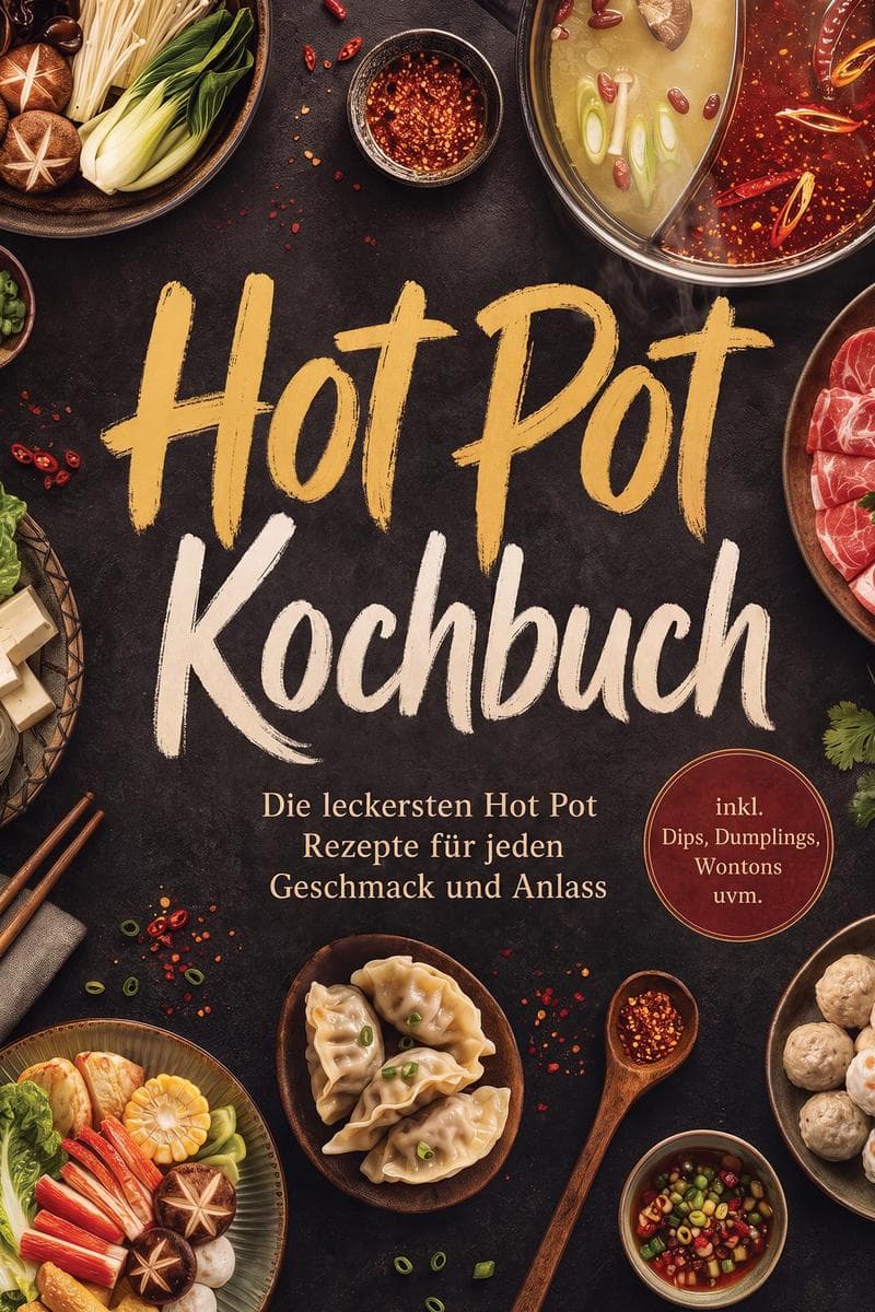 Hot Pot Kochbuch: Die leckersten Hot Pot Rezepte für jeden Geschmack und Anlass - inkl. Dips, Dumplings, Wontons uvm.