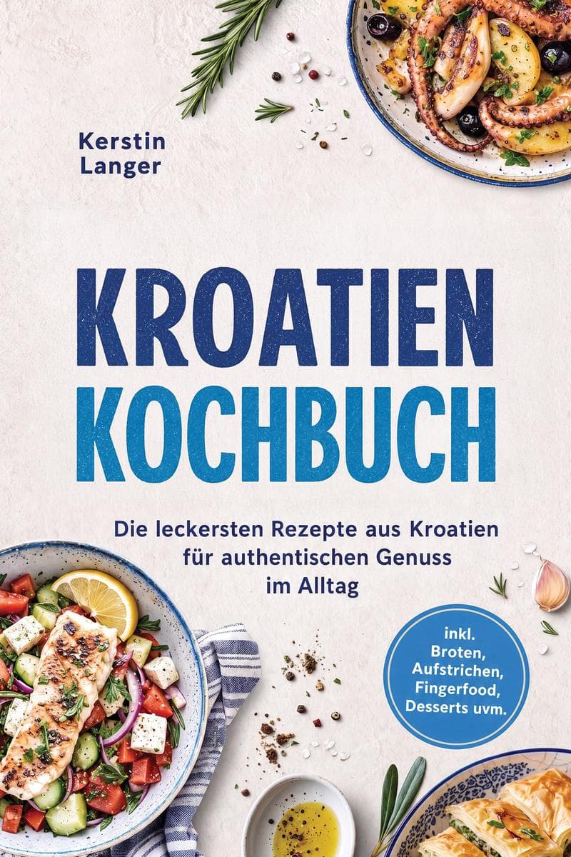 Kroatien Kochbuch: Die leckersten Rezepte aus Kroatien für authentischen Genuss im Alltag - inkl. Broten, Aufstrichen, Fingerfood, Desserts uvm.