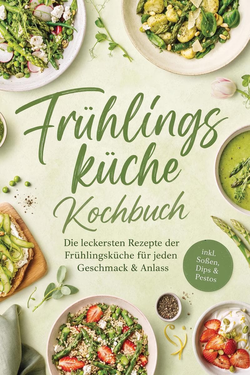 Frühlingsküche Kochbuch: Die leckersten Rezepte der Frühlingsküche für jeden Geschmack & Anlass - inkl. Soßen, Dips & Pestos