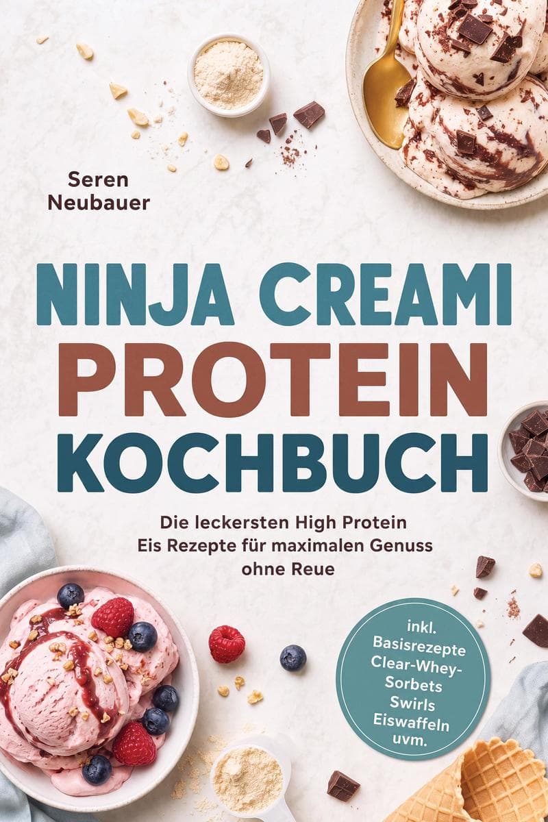 Ninja Creami Protein Kochbuch: Die leckersten High Protein Eis Rezepte für maximalen Genuss ohne Reue - inkl. Basisrezepte, Clear-Whey-Sorbets, Swirls, Eiswaffeln uvm.