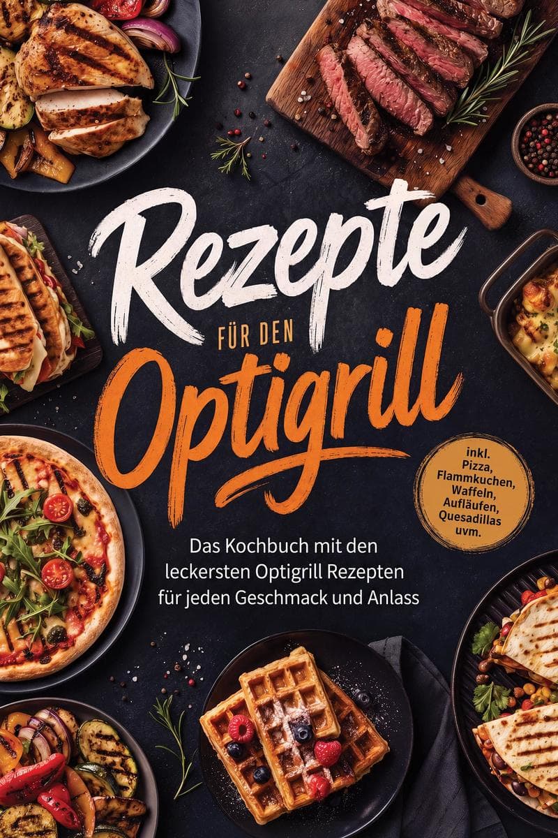 Rezepte für den Optigrill: Das Kochbuch mit den leckersten Optigrill Rezepten für jeden Geschmack und Anlass - inkl. Pizza, Flammkuchen, Waffeln, Aufläufen, Quesadillas uvm.