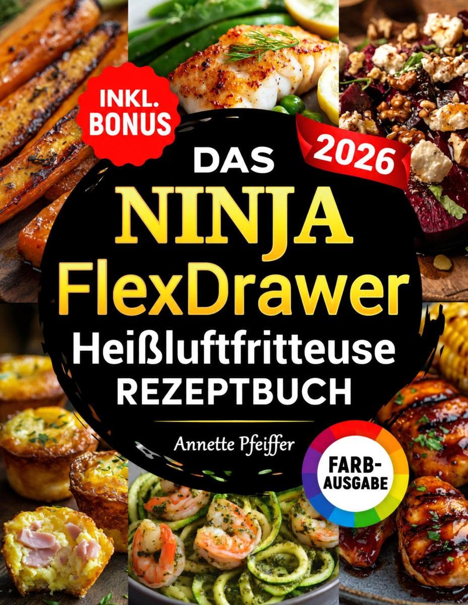 Das Ninja FlexDrawer Heißluftfritteuse Rezeptbuch XXL