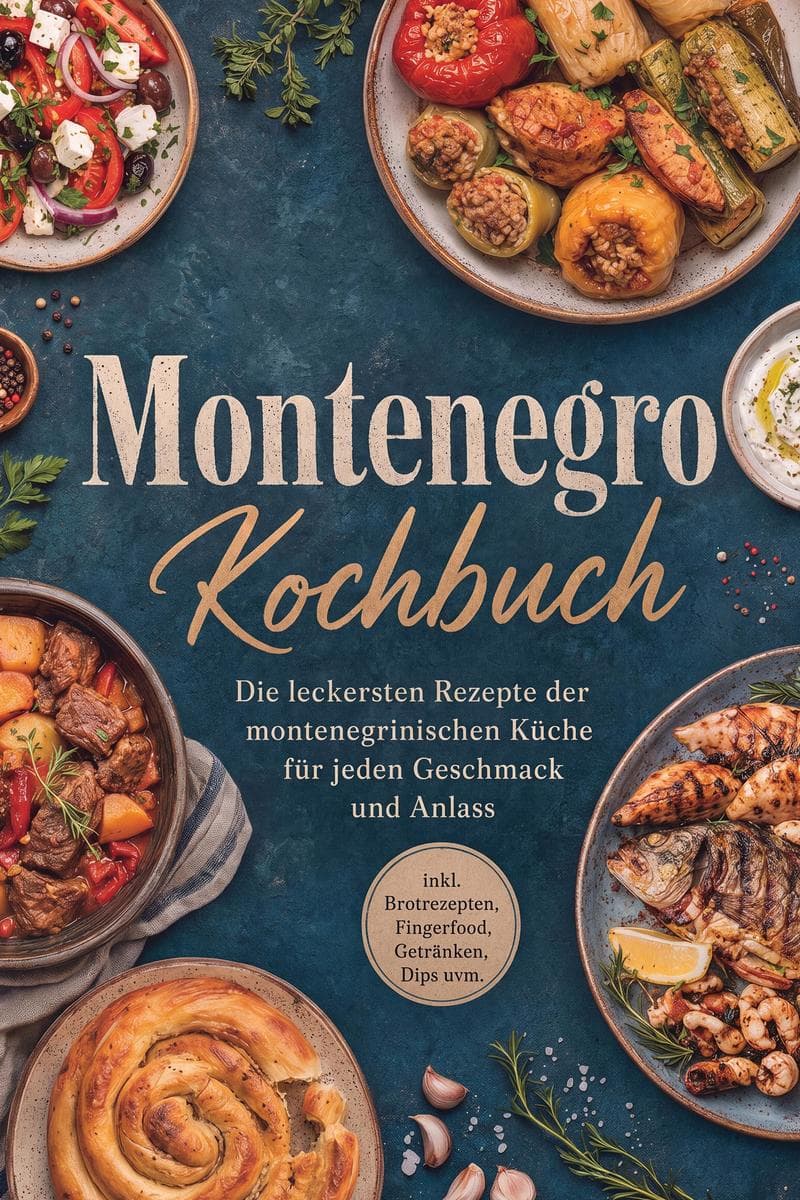 Montenegro Kochbuch: Die leckersten Rezepte der montenegrinischen Küche für jeden Geschmack und Anlass - inkl. Brotrezepten, Fingerfood, Getränken, Dips uvm.