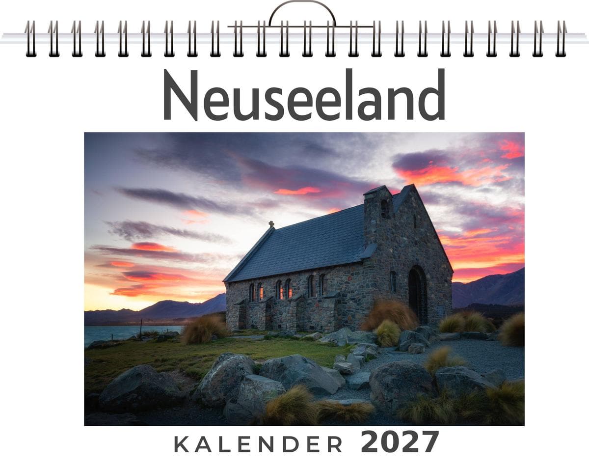 Neuseeland: (Wandkalender 2027, Kalender DIN A4 quer, Monatskalender im Querformat mit Kalendarium, das perfekte Geschenk)