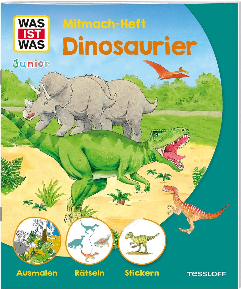 WAS IST WAS Junior Mitmach-Heft Dinosaurier