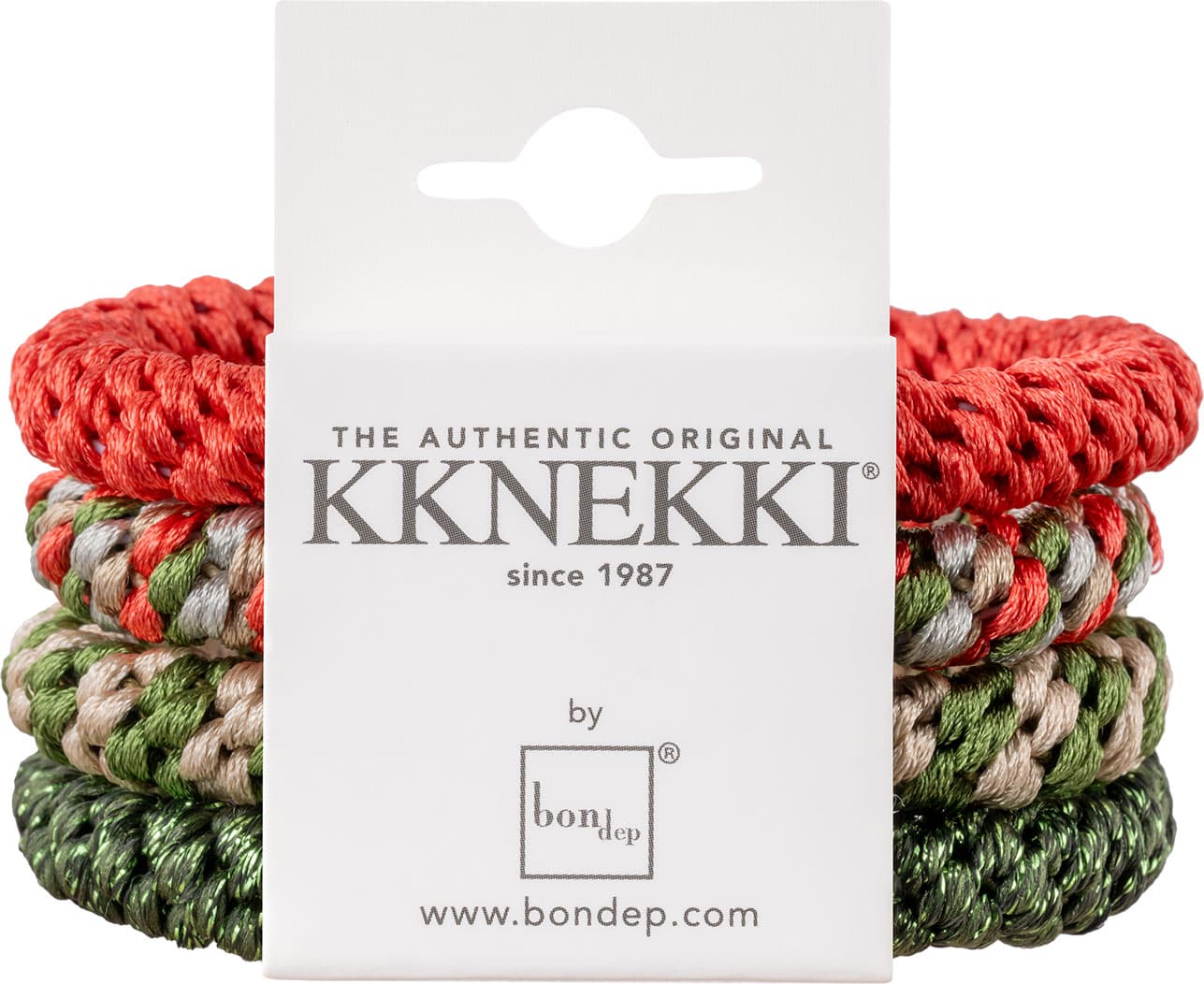 Kknekki Haargummi - grün orange - 4er Pack - Nr. 3106