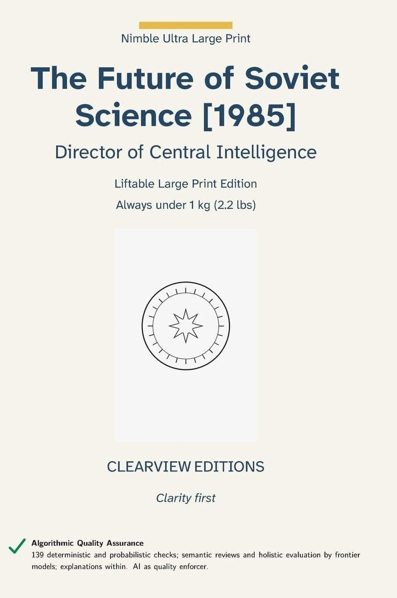 The Future of Soviet Science [1985]