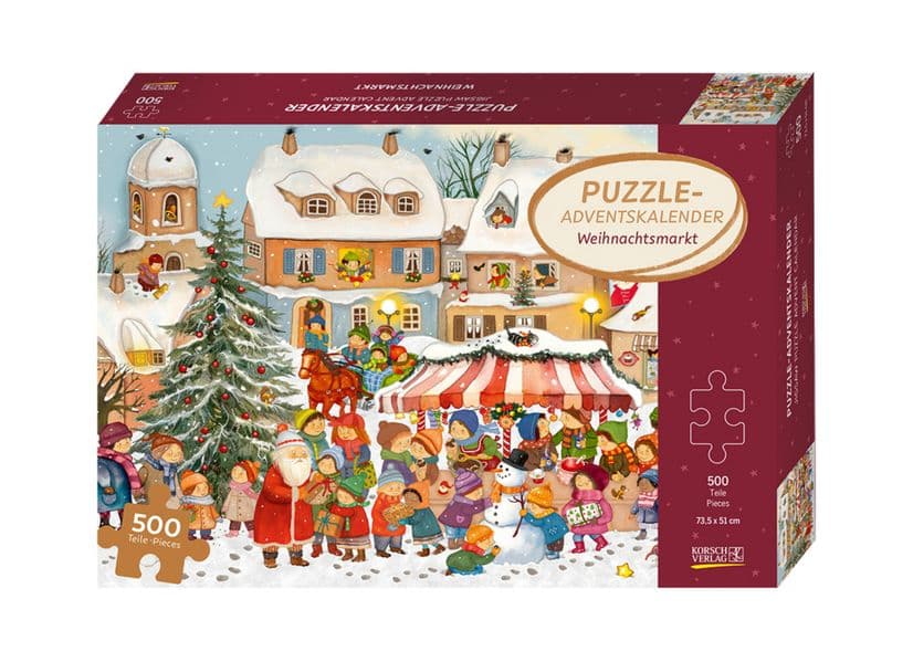 Puzzle-Adventskalender 'Weihnachtsmarkt'