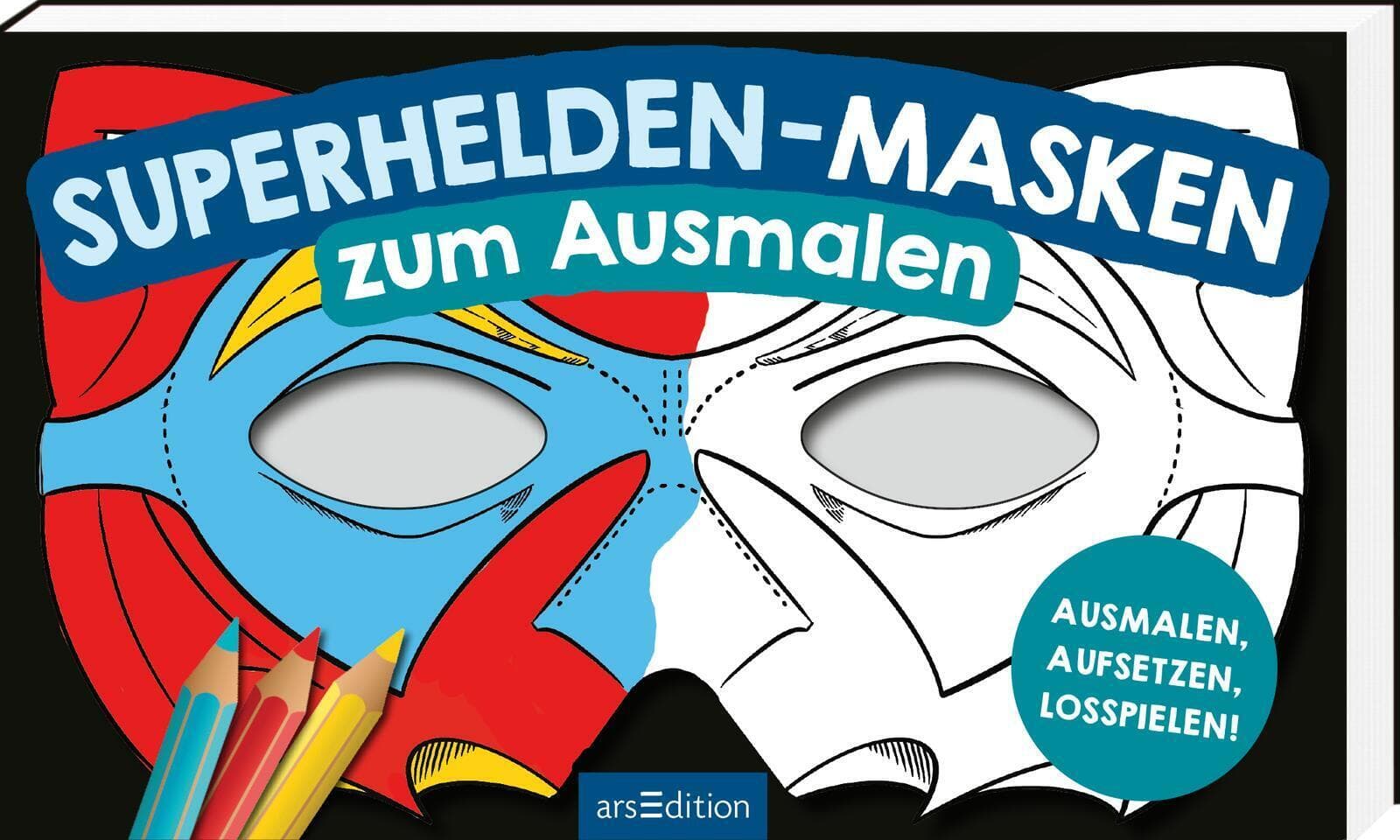 Superhelden-Masken zum Ausmalen