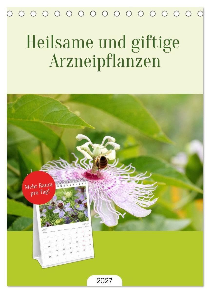Tischplaner 2027 - Heilsame und giftige Arzneipflanzen (A5 Tischkalender zum Aufstellen) CALVENDO
