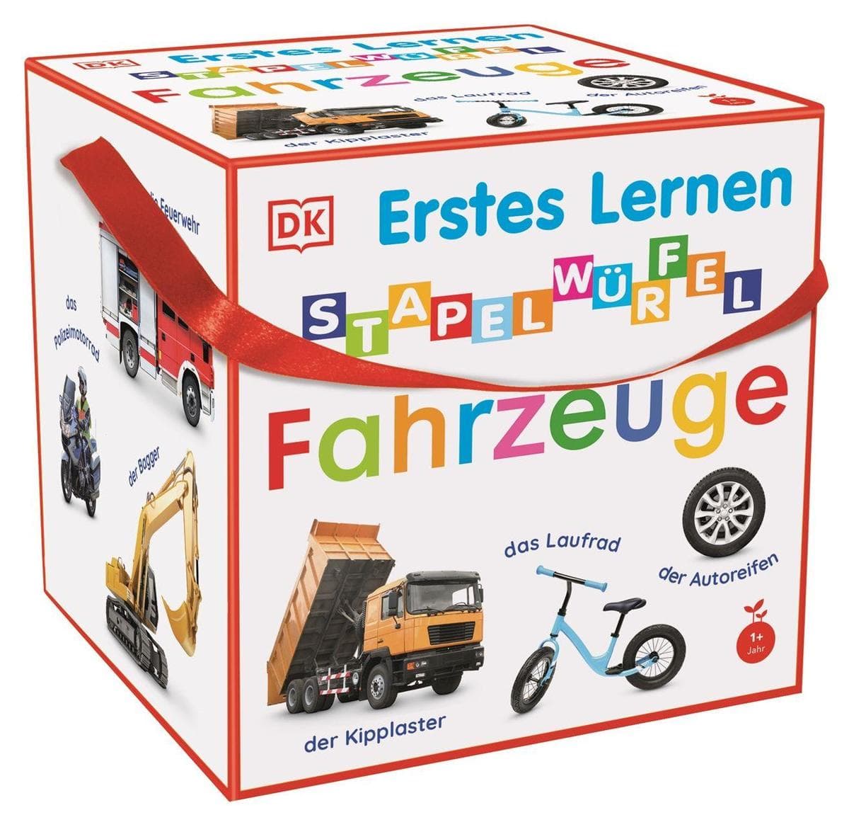 Erstes Lernen Stapelwürfel. Fahrzeuge