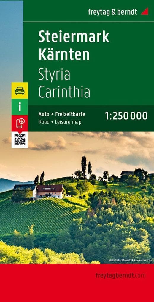 Freytag & Berndt Autokarte Steiermark, Kärnten; Carintia, Estiria. Karinthie; Stiermarken; Styria, C