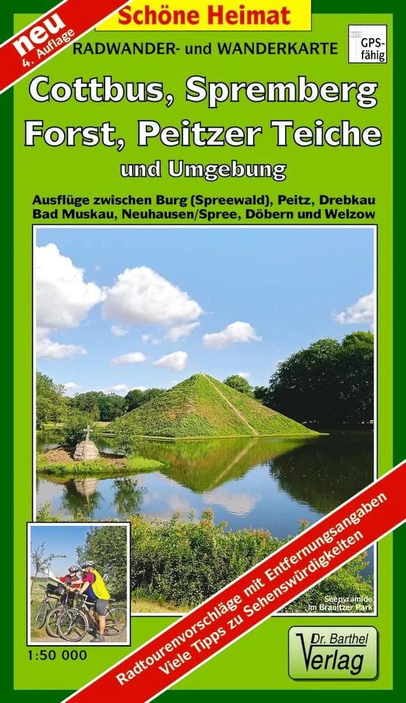 Cottbus, Spremberg, Forst, Peitzer Teiche und Umgebung 1 : 50 000. Radwander- und Wanderkarte
