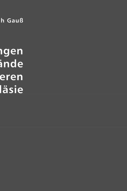 Untersuchungen über Gegenstände der höheren Geodäsie
