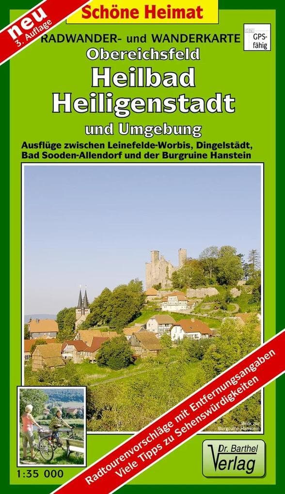 Obereichsfeld, Heilbad Heiligenstadt und Umgebung 1 : 35 000. Radwander- und Wanderkarte