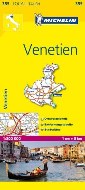 Michelin Karte Venetien. Veneto