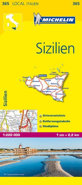 Michelin Karte Sizilien. Sicilia