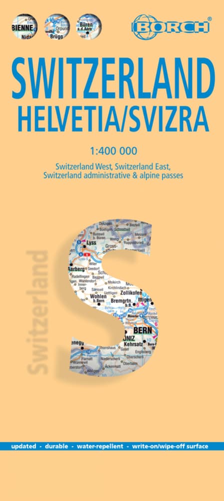Borch Map Schweiz. Suisse. Svizzera. Switzerland