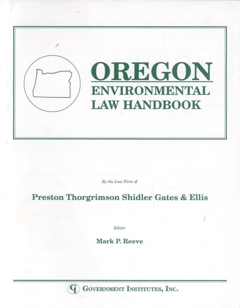 Oregon Environmental Law Handbook