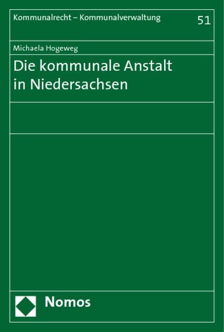 Die kommunale Anstalt in Niedersachsen