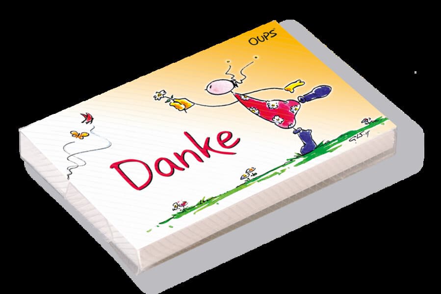 Oups-Kärtchenbox, Danke