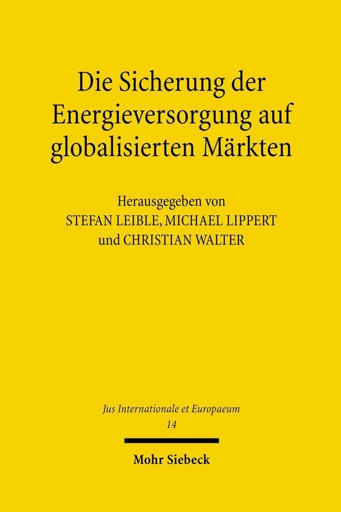Die Sicherung der Energieversorgung auf globalisierten Märkten