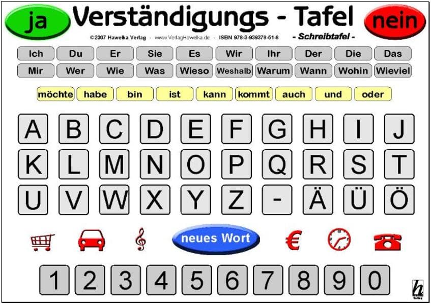 Verständigungs-Tafel - Schreibtafel -