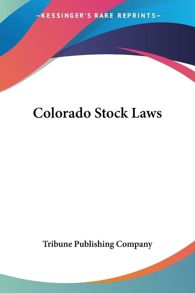 Colorado Stock Laws