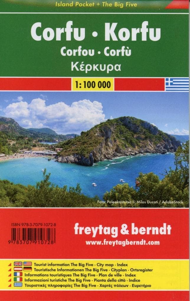 Korfu, Autokarte 1:100.000, Island Pocket + The Big Five