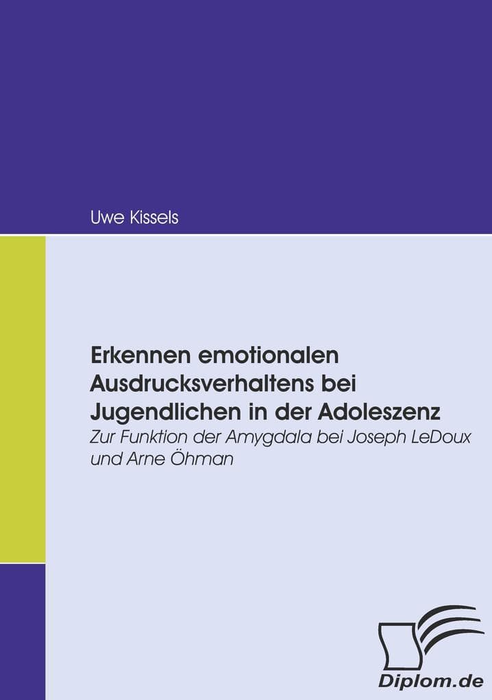 Erkennen emotionalen Ausdrucksverhaltens bei Jugendlichen in der Adoleszenz