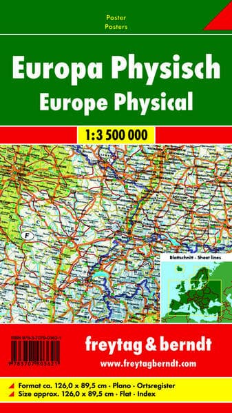 freytag & berndt Poster Europa physisch 1:3,5 Mio.