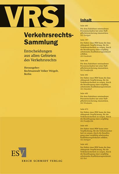 Verkehrsrechts-Sammlung (VRS) Band 113