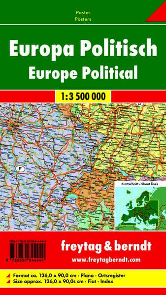 Europa politisch 1 : 3 500 000 Planokarte