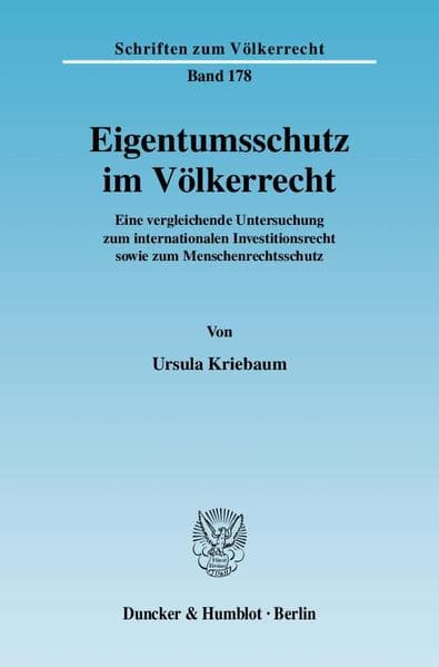 Eigentumsschutz im Völkerrecht.