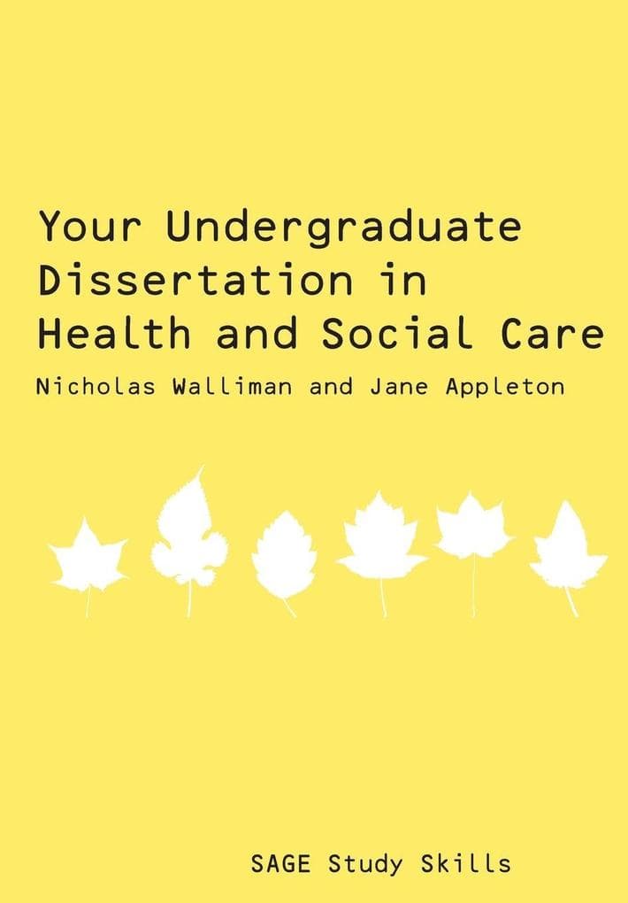 Your Undergraduate Dissertation in Health and Social Care