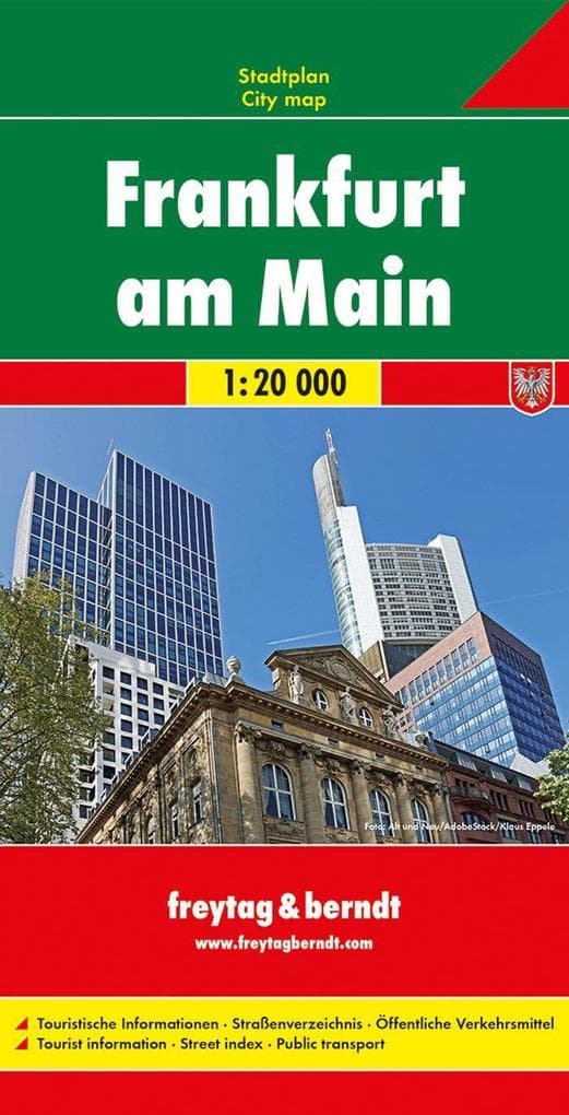 Frankfurt am Main, Stadtplan 1:20.000. Fráncfort del Meno. Frankfort aan de Main; Francfort-sur-le-