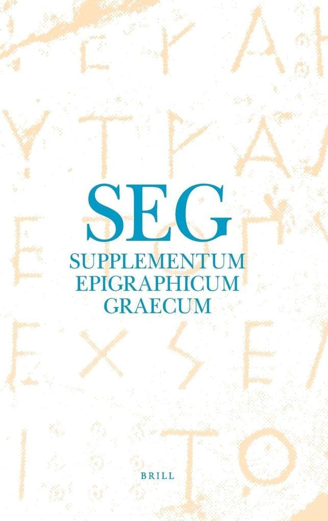 Supplementum Epigraphicum Graecum, Volume XXXIV (1984)