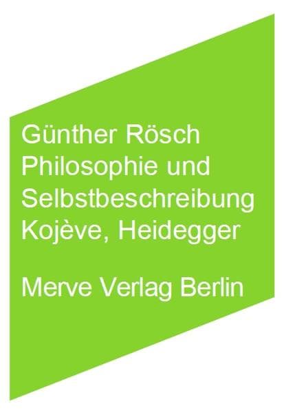 Philosophie und Selbstbeschreibung