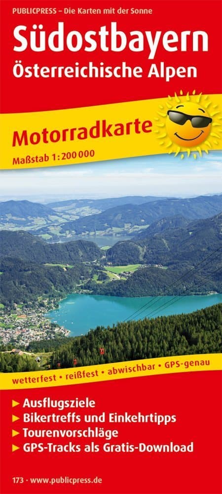 Motorradkarte Südostbayern - Österreichische Alpen 1 : 200 000