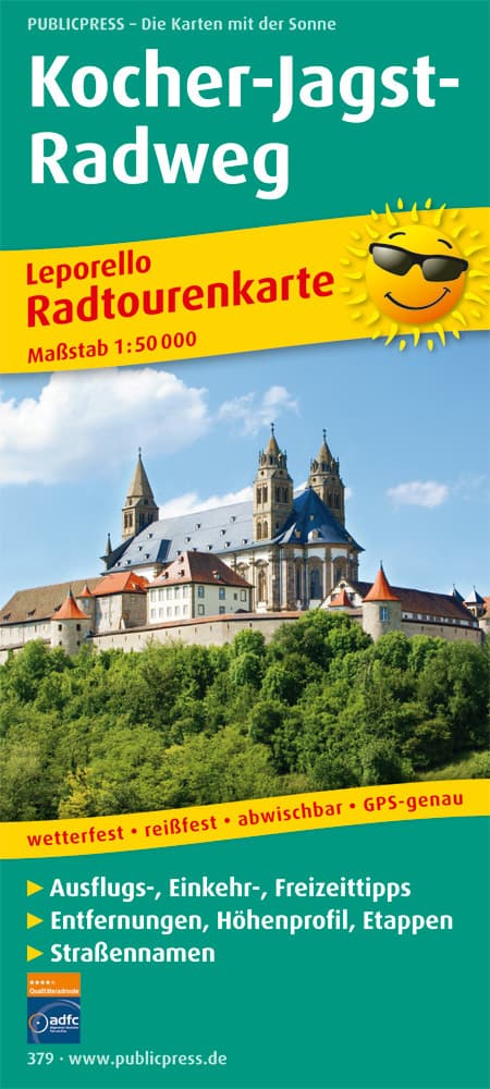 Kocher-Jagst-Radweg 1 : 50 000