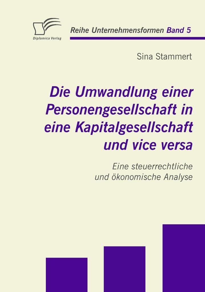 Die Umwandlung einer Personengesellschaft in eine Kapitalgesellschaft und vice versa