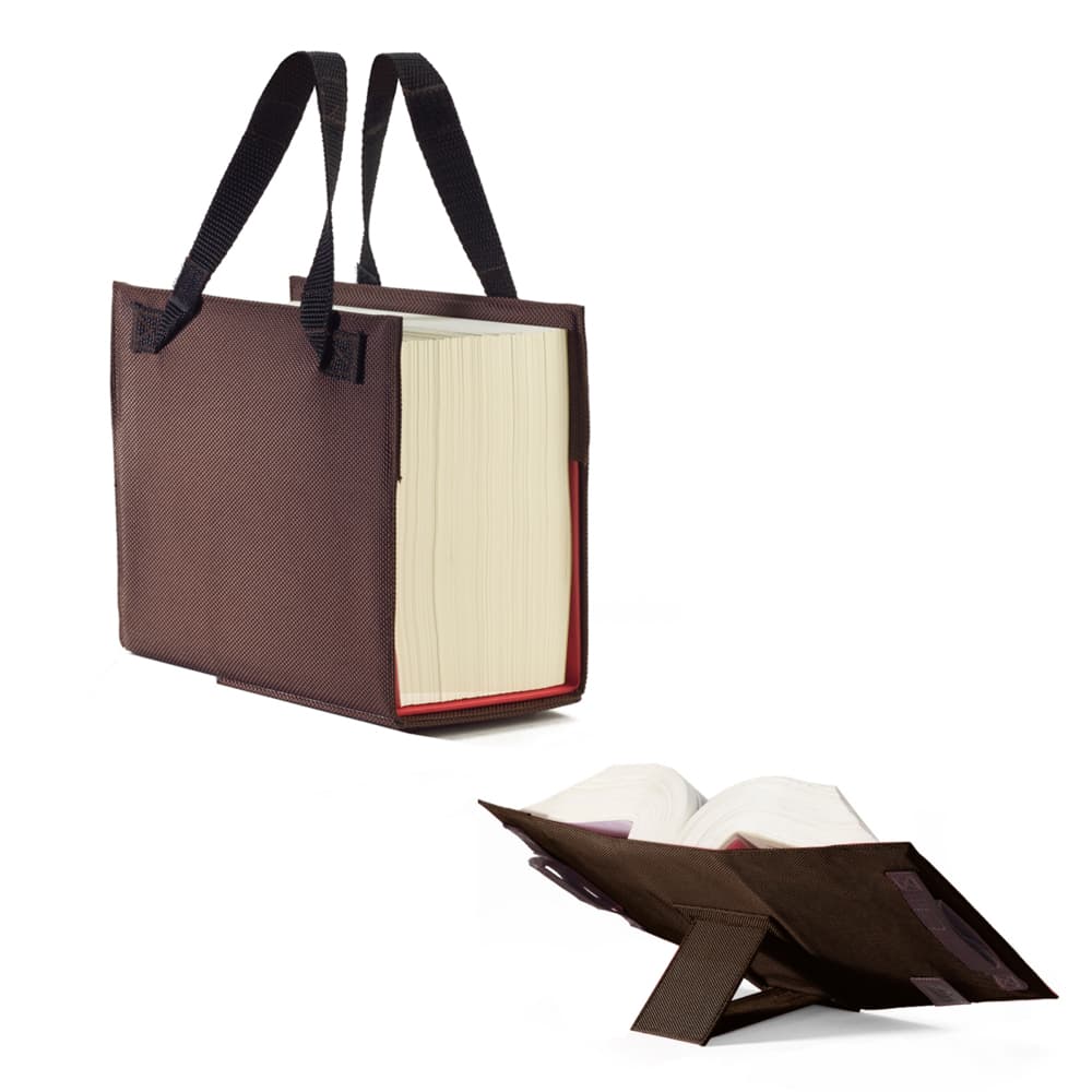 LexSKIN Einband in Gr. L (Sartorius) in Kaffee-Braun mit ausklappbarer Buchstütze