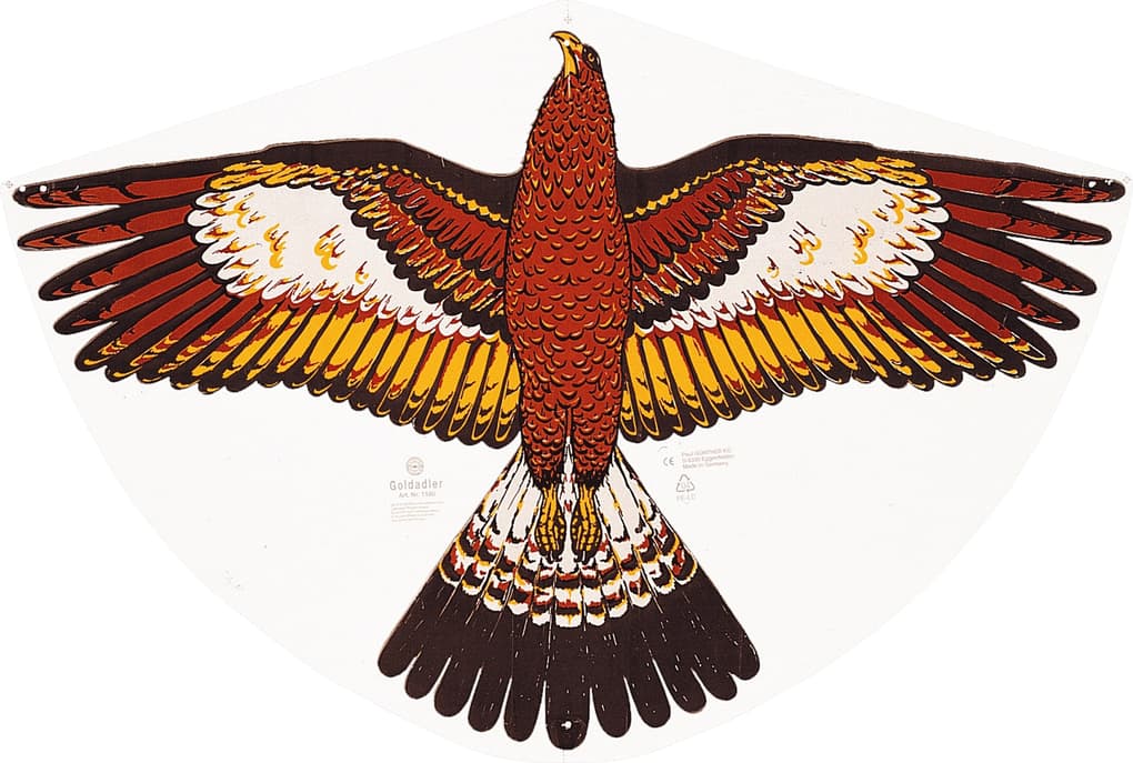 Paul Günther 1180 - Kinderdrachen: Goldadler, 92 x 62 cm mit Schnur