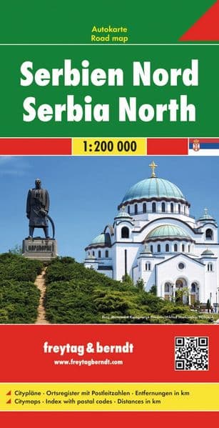 freytag & berndt Straßenkarte Serbien Nord 1:200.000