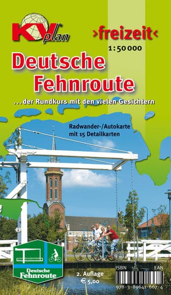 Fehnroute, KVplan, Radkarte/Routenkarte, 1:50.000 / 1:25.000
