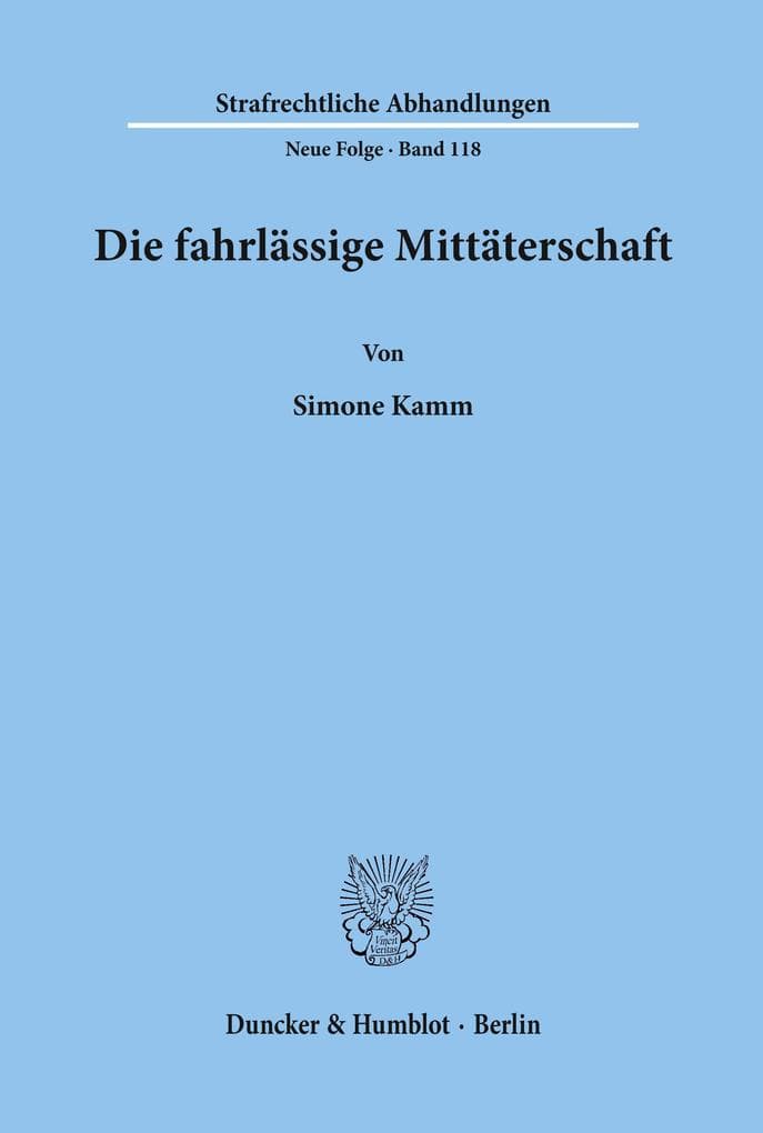Die fahrlässige Mittäterschaft.