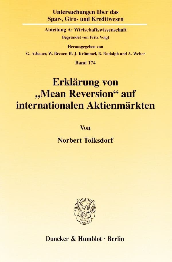 Erklärung von »Mean Reversion« auf internationalen Aktienmärkten.